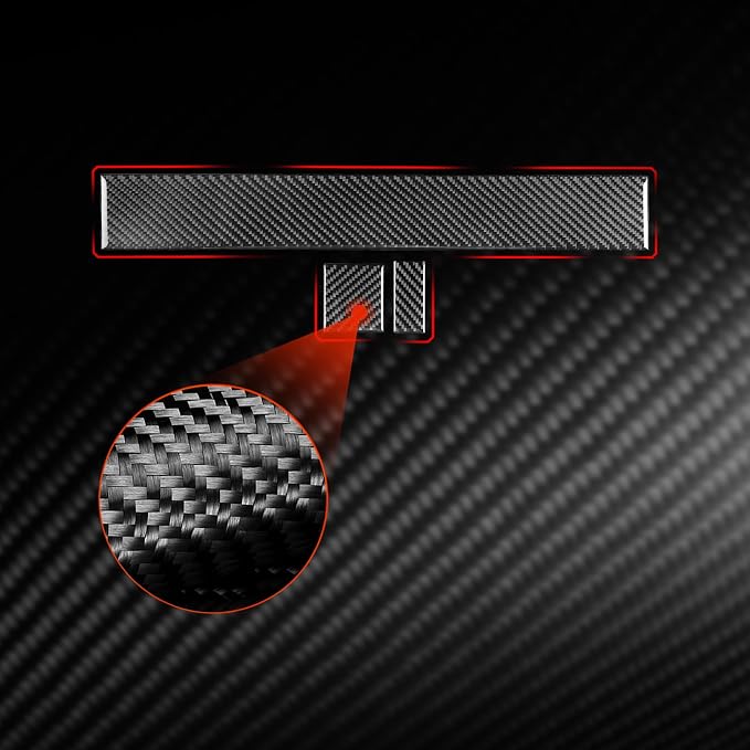 NVCNX Real Premium Carbon Fiber for Toyota Tundra 2022-2026 / Sequoia 2023-2026 2024 2025 Car Dash Board Dashboard Panel Cover Interior Trim Accessories Overlay Sticker Decal 3PCs not for Character