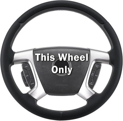 Steering Wheel Cover for Chevy Silverado 1500 GMC Sierra 1500 2007-2013/2500 3500 Chevrolet Tahoe Suburban Yukon (Yukon XL) 2007-2014/ Traverse 2009-2017/ GMC Sierra 2500HD 3500HD 2008-2014