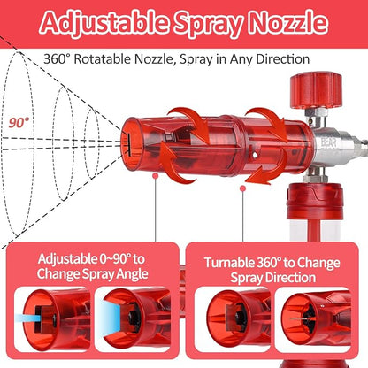 BEAR FORCE Pressure Washer Gun Up to 3000 PSI with Undiluted Mini Foam Cannon Set, 5 Spray Nozzles, Power Washer Spray Gun with 3/8'' Swivel Quick Connect, M22-15mm Connector, Car Wash, Car Detailing