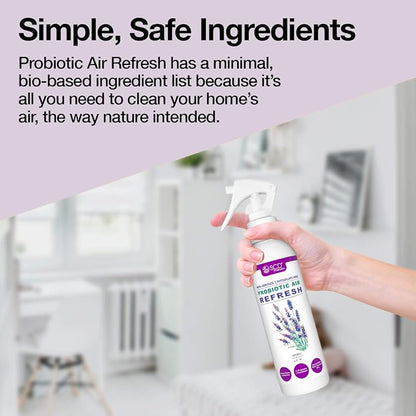 SCD Probiotics – Air Refresh Odor Eliminator Spray – Powerful Non-Aerosol Natural Odor Neutralizer – Home & Car Smell Deodorizer With Light Lavender Scent – 6 Oz Fine Mist Spray – Made In USA