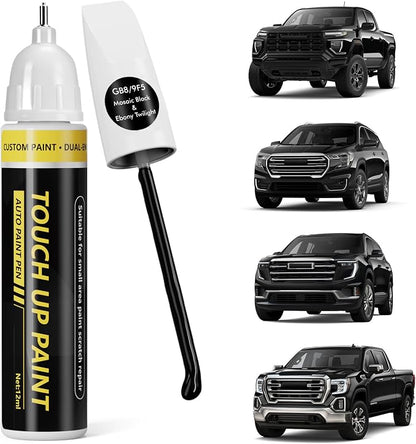 (Mosaic Black/Ebony Twilight (GB8/9F5) Car Touch Up Paint for GMC, Car Paint Scratch Repair Kit, Quick & Easy Solution, 2 in 1 Scratch Remover Pen with Color-Matched