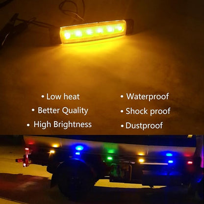 10 Pcs Amber LED Rock Strip Lights,Wheel Well Underglow Lighting Kits,Car Rock Lights Exterior Side Marker Lights for Wrangler Truck Golf Cart RV RV SUV Offroad