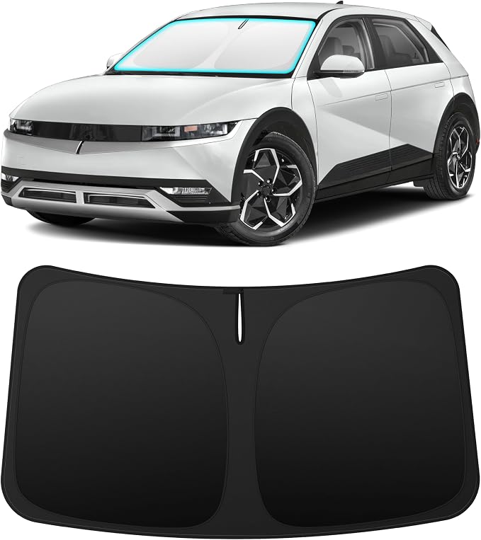 INSAUTO Custom Fit Windshield Sun Shade Accessories for Hyundai Ioniq 5 2022-2026, Foldable Front Window Sunshade, UV & Heat Reflector, Keeps Interior Cool, Includes Storage Bag