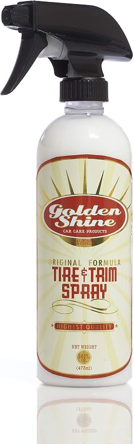 GOLDEN SHINE Tire and Trim Spray Shine and UV Protection, 16 Ounce Bottle 17016