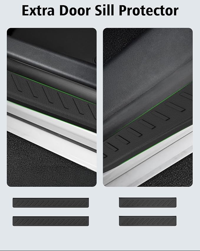 Floor Mats Custom for Ford Edge 2015-2024 2025 2026 ST Titanium SE SEL Sport Trunk Mat with Backrest Mat All Weather TPE Full Set Liners Cargo Protector & Door Sill Guards for Edge 2025 Accessories