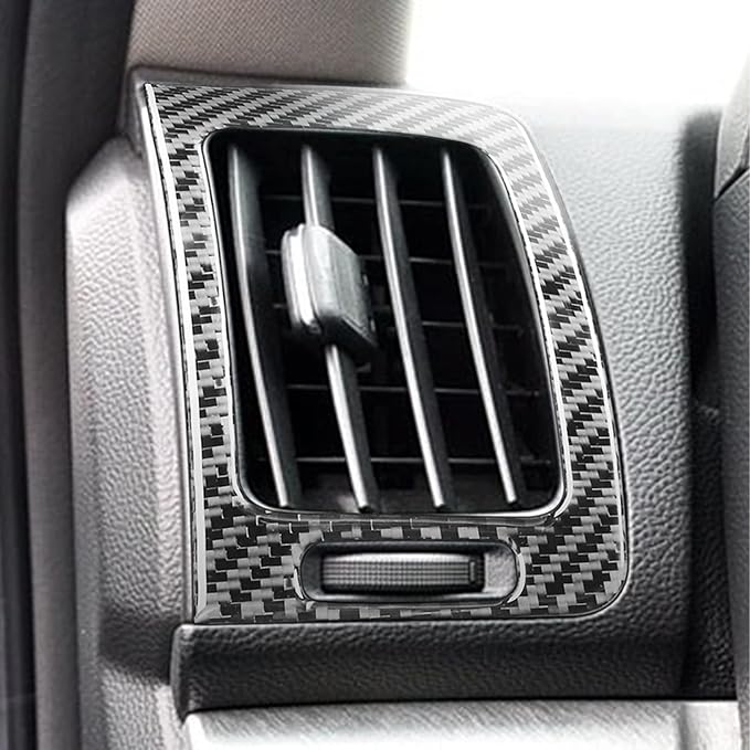 NVCNX Real Carbon Fiber for Infiniti G37 2011 2012 2013 Coupe Sedan Convertible Interior Trim Kit Accessories Cover Decal Set Air Vent Gear Shift Panel Center Console Black/Red 23PCs