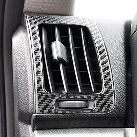 NVCNX Real Carbon Fiber for Infiniti G37 2011 2012 2013 Coupe Sedan Convertible Interior Trim Kit Accessories Cover Decal Set Air Vent Gear Shift Panel Center Console Black/Red 23PCs