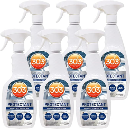 303 Marine Aerospace Protectant – UV Protection – Repels Dust, Dirt, & Staining – Smooth Matte Finish – Restores Like-New Appearance – 32 Fl. Oz. (30306-6PK)