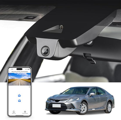Mangoal 4K Dash Cam Custom fit for Toyota Camry & Camry Hybrid 2018 2019 2020 (Model B), LE L XLE SE XSE Sedan 4D etc, Integrated OEM Look, UHD 2160P Video, App & WiFi,Easy to Install, GPS, 64GB Card