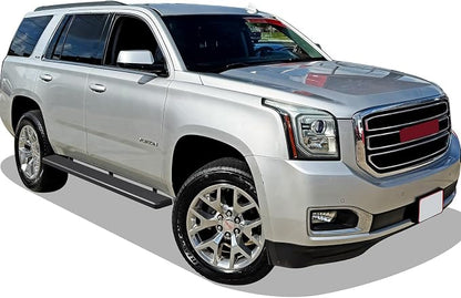 APS Running Boards (Nerf Bars Side Steps Step Bars) Compatible with Chevy Tahoe GMC Yukon 2000-2020 4Dr (Exclude Z71 Denali Yukon XL) (Stainless Steel Black Powder Coated 6in)