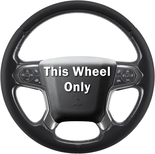 Steering Wheel Cover for Chevy Silverado 1500 2014-2018/2500 2500HD 3500 3500HD 2015-2019/ 4500HD 5500HD 6500HD 2019-2024/ Suburban Tahoe 2015-2020/ Traverse 2018-2023 Chevrolet