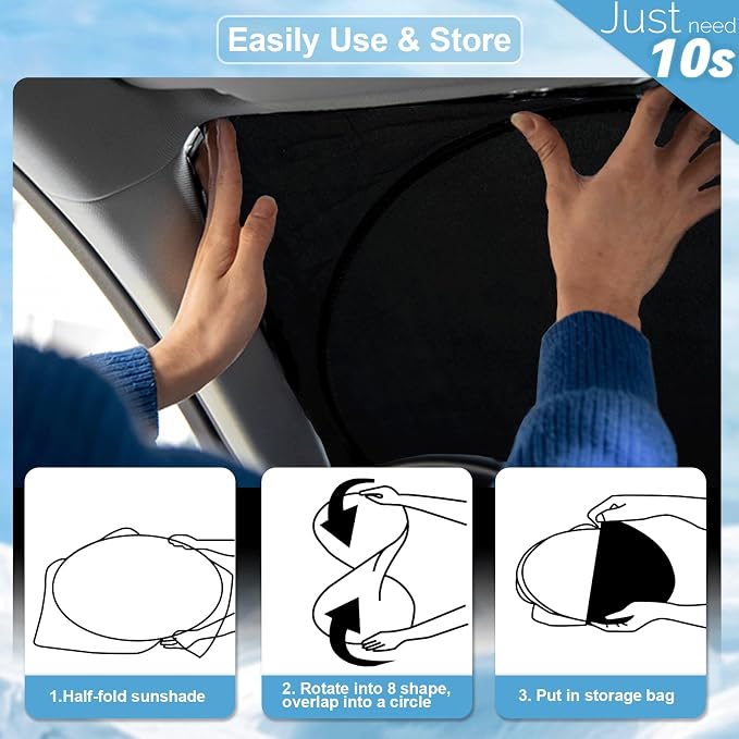Custom Fit Infiniti QX60 Windshield Sunshade for Infiniti QX50 QX55 QX60 QX80 2026 2025-2018 Front Window Shades Cover for Windshield Sun Visor Protector 210T Reflector Blocks UV Ray Car Accessories
