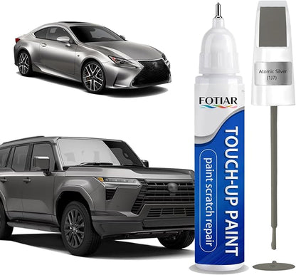 Atomic Silver 1J7 Touch up Paint for Lexus-Exact Match Scratch Repair Kit 2-In-1 Premium Car Paint Pen for Chips & Nicks