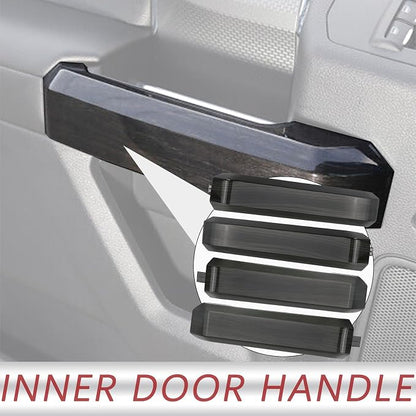 TQPONLY Interior Inner Door Handle Cover Trim | Fits 2015-2020 Ford F150 SuperCrew Truck Accessories Replacement | 1 Set Front and Rear Door Armrest Pull Handle (Black Wood Grain)