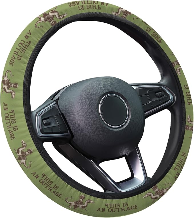 GENANY Royal Cat Steering Wheel Cover, Non Slip Polyester Car Wheel Protector for Car SUV Truck, Universal 15 Inch