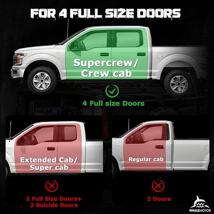 WHALEMOTOR Underseat Storage Compatible with Ford F150(2015-2026)&Super Duty(2017-2026) SuperCrew/Crew Cab, Upgraded Rear Under Seat Organizer Cargo Box for F-150 F250 F350 F450 F550