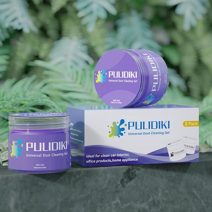 PULIDIKI Car Cleaning Gel Cleaning Putty Car Detailing Kit Car Interior Cleaner Car Slime Cleaner Dust Cleaning Supplies Car Accessories Car Gifts for Men Women Purple (2Pack)