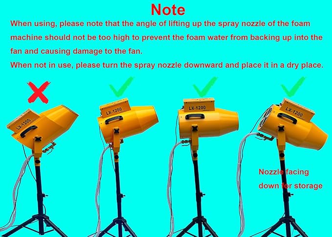 LANGXUN 2026 Upgrade Foam Machine for Party, 1200W High Power Foam Maker Cannon Bubble Machine, Outdoor Summer Pool Party Water Toys for Birthdays Hoilday Celebrations and Backyard Events