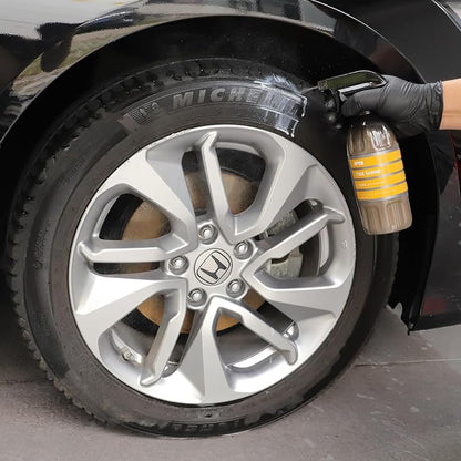 SPTA Tire Shine Spray, 16 Oz 500ml Extra Glossy Tire Shine Spray, Dry-to-Touch Dressing - Restores Wet Look to Rubber, Vinyl, and Plastic, Safe for Cars, Trucks, Motorcycles, RVs, and More -US-CL008