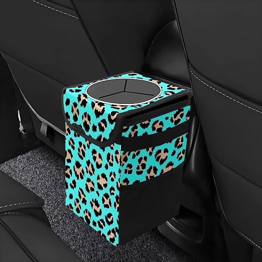 Car Trash Can – Multi-Purpose, Lightweight and Portable with Durable Water-Resistant Coating, No Installation Required, Practical and Ample Capacity, Variety of Colors.Tiger Pattern