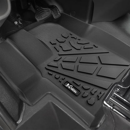 KARPAL Floor Mats for 2020-2026 Ford Transit/E-Transit with Vinyl Flooring (No Transit Connect), Custom Fit TPE All Weather Ford Transit Accessories Front Floor Liner