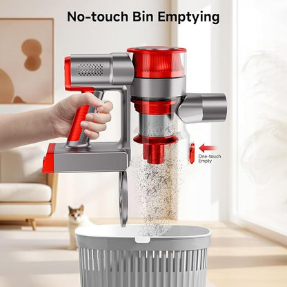 Cordless Vacuum Cleaner, Powerful Stick Vacuum Cleaner for Home with Rechargeable Battery, 6-in-1 Lightweight Handheld Vacuum, 45 Mins Runtime for Hardfloor & Carpets Pet Hair