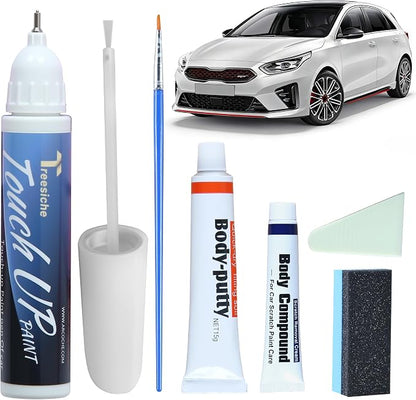 SWP Snow White Pearl Touch Up Paint for Kia Exact Match, Car Paint Scratch Repair kit, 2 in 1 Scratch Remover Pen with Color-Matched Rapid Drying of Paint Coating