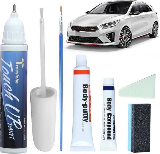 SWP Snow White Pearl Touch Up Paint for Kia Exact Match, Car Paint Scratch Repair kit, 2 in 1 Scratch Remover Pen with Color-Matched Rapid Drying of Paint Coating