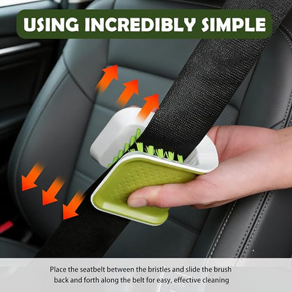Car Seat Belt Cleaner Brush,Non-Slip Car Cleaning Brush with Double-Sided Bristle Brushes,U-Shaped Design Cars Detailing Brushes for Cleaning Most Vehicle Models Safety Belts