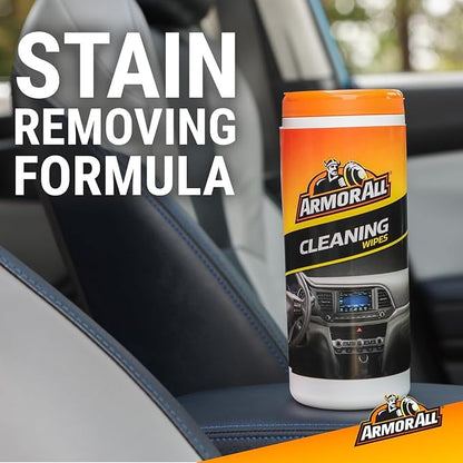 Armor All Car Cleaning Wipes, Wipes for Car Interior and Car-Exterior, 90-Wipes Each (Pack of 6)
