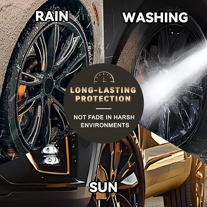 Gloss Black Rim Touch Up Paint, Efficient Car Alloy Wheel Scratch Repair Kit, Quick and Easy Remover Curb Rash, Universal and Color Accurate, Long lasting, Resists Water, Uv Rays