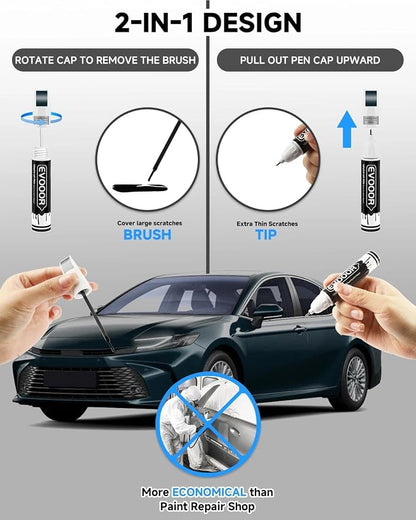 Touch Up Paint Compatible with Toyota Exact Match 2 in 1 Touch up Paint for Chips and Nicks Repair (Cavalry Blue(8W2))