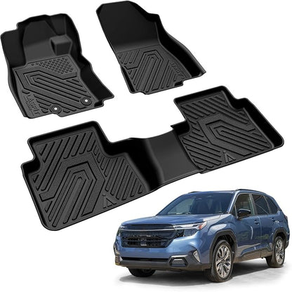 LASFIT Floor Mats for Subaru Forester 2026 2025 (Only Fit Gas & 2026 Wilderness), All Weather TPE Custom Fit Floor Liners for Forester 2025-2026 Base/Premium/Sport/Limited/Touring Car Mats