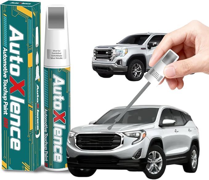 Silver Ice/Quicksilver(GAN/WA636R) Touch Up Paint Compatible with GMC Car Paint Pen Scratch Repair Automotive Scratch Remover Fix Exact Color Match
