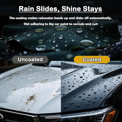 Quick Effect Coating Agent for Car - Hydrophobic Ceramic Coating Spray for Car with UV Protection, Water Beading Paint Protection, Deep Gloss Shine, Long Lasting Polish Spray Wax - 120ml