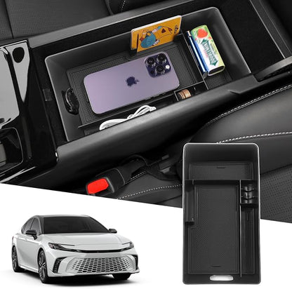 CKE Compatible with Toyota Camry 2025 2026 Accessories Car Interior Center Console Armrest Organizer Armrest Storage Box Insert for 9th Gen Camry LE SE XLE XSE 1pc