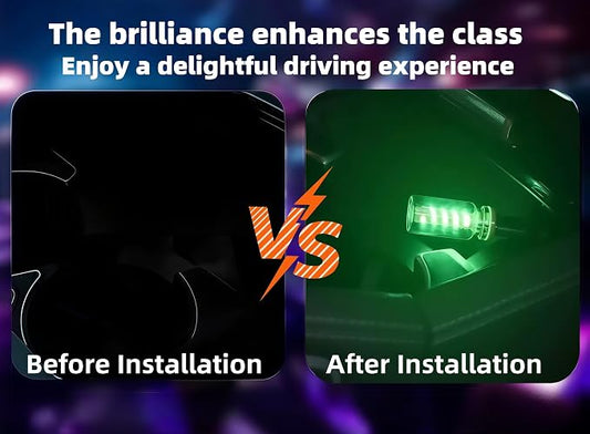 Car USB Night Light, Touch Dimmable Retro LED Filament Lamp, Mini USB Ambient Light for Vehicle Interior, Bedroom, Desk and Camping, 2 Pack, Green