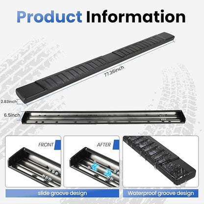 PZ 6" Running Boards Anti-Slip Side Steps Compatible with Chevy Silverado/GMC Sierra 1500 Double Cab 2019-2025, 2020-2025 for 2500HD 3500HD,500LBS No Drill Truck Running Boards Direct Fit Nerf Bar