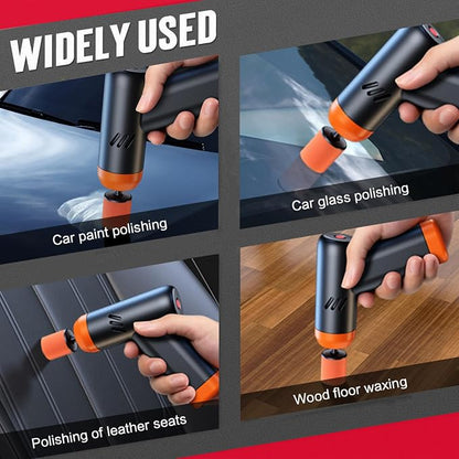 Mini Cordless Polisher for Car Detailing, 13pcs Polisher Car Care Kit with 5 Polishing Pads & Scratch Grinding Agent, Cleaning Paste, Handheld Body Repair Machine for Auto Scratch Repair Waxing