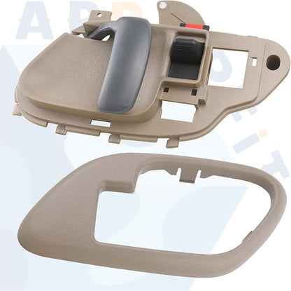 APPERFiT Interior Door Handle w/Bezel Kit RH (Tan) Compatible with 1995-2002 Chevy Chevrolet GMC Truck C1500 C2500 C3500 K1500 K2500 K3500 Suburban Tahoe Yukon Replaces 15708052