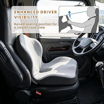 Car Seat Cushions for Driving, Dual-Layer Memory Foam Seat Cushion with Lumbar Support, Ergonomic Truck Seat Cushion & Office Chair Cushion for Wheelchair, Gaming Chair & Sofa