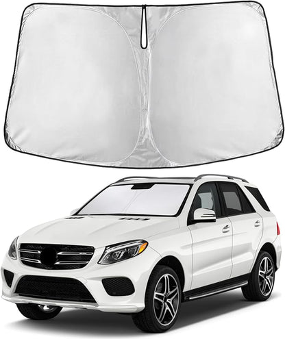 EcoNour Windshield Sunshade Compatible for Mercedes-Benz GLE Class 2012-2017 2018 2019,(Not Fit for GLE Class Coupe) Sun Visor for Front Window Sun Shade Cover, UV Heat Protector, Car Accessories