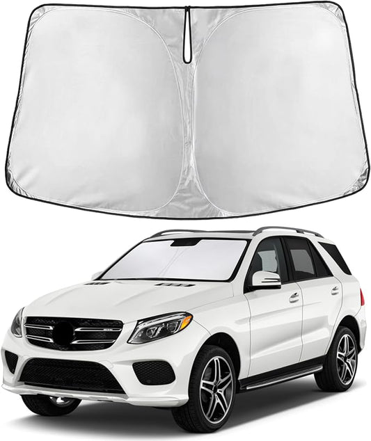 EcoNour Windshield Sunshade Compatible for Mercedes-Benz GLE Class 2012-2017 2018 2019,(Not Fit for GLE Class Coupe) Sun Visor for Front Window Sun Shade Cover, UV Heat Protector, Car Accessories