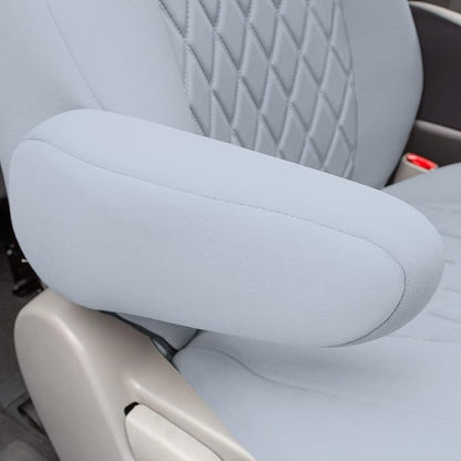 FH Group Custom Fit Car Seat Covers Specifically Made for 2011-2020 Toyota Sienna 7 Seater with Ultraflex Neoprene Water Resistant Automotive Seat Covers - 2nd Row Solid Gray