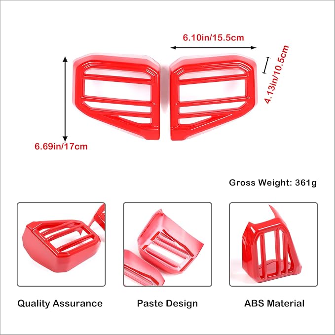 Aunginsy Center Console Side Air Conditioning Outlet Trim Cover Compatible with Toyota Tundra/Sequoia 2022-2026, ABS Dashboard Side A/C Wind Vent Panel Decorative Frame Protector Interior Accessories