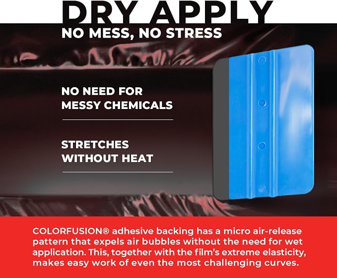 ColorFusion PPF by VViViD, Matte Stealth Demon Black Dry Apply PPF Vinyl Car Wrap Roll 60ft x 5ft