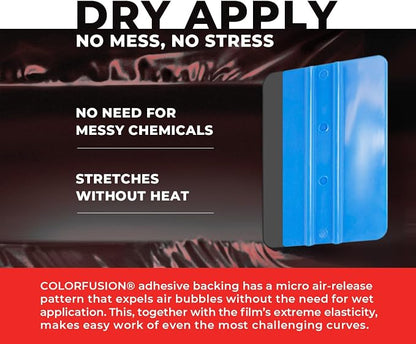 ColorFusion PPF by VViViD, Matte Stealth Demon Black Dry Apply PPF Vinyl Car Wrap Roll 60ft x 5ft