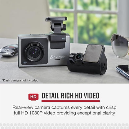 Cobra Rear-View Camera for SC Series Dash Cams, with Full HD Video, Flexible Mounting for Optimal View