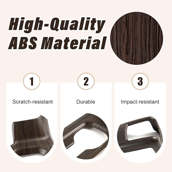 Gear Shift Cover for Silverado 1500 & Sierra 1500 2022-2026 Wood Grain Gear Shift Panel Trim