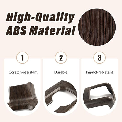 Gear Shift Cover for Silverado 1500 & Sierra 1500 2022-2026 Wood Grain Gear Shift Panel Trim